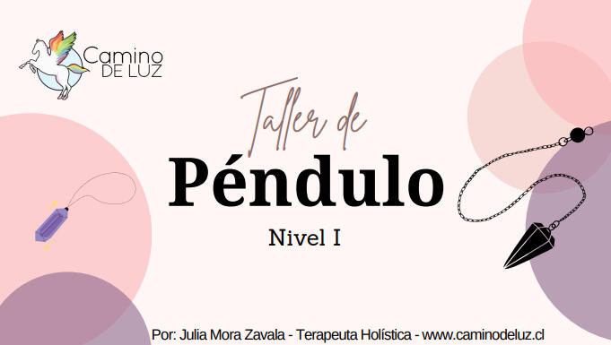 Camino de Luz - Taller de Péndulo Serie de videos educativos junto a Julia Mora Zavala sobre el uso del péndulo como herramienta energética. El contenido combina teoría, ejercicios prácticos y cierre reflexivo en un formato claro y accesible, pensado para acompañar procesos de formación es