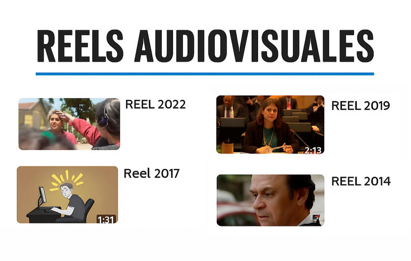 Reels con una selección de trabajos en dirección, cámara, edición y producción. Incluye proyectos de ficción, publicidad, motion graphics, eventos y formación audiovisual.